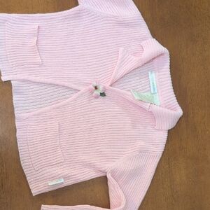 Pink Ribbed Women's Sweater